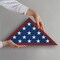 Americanflat Small Flag Display Case for Burial Flag - Fits Folded Flag - Elegant Military Flag Display Case - Plexiglass Cover - Triangle Hanging Hardware - Brown